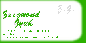 zsigmond gyuk business card